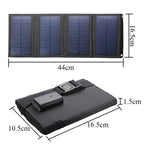 Panneau solaire pliable USB Portable, panneaux solaires pliants pour voyage, banque de chargement de téléphone Portable, lampe de poche, ventilateur de téléphone Portable Ba