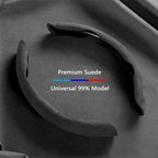 Housse de rehausseur de volant de voiture universelle en daim, 38CM, antidérapante, protection de direction intérieure automobile, accessoires de décoration