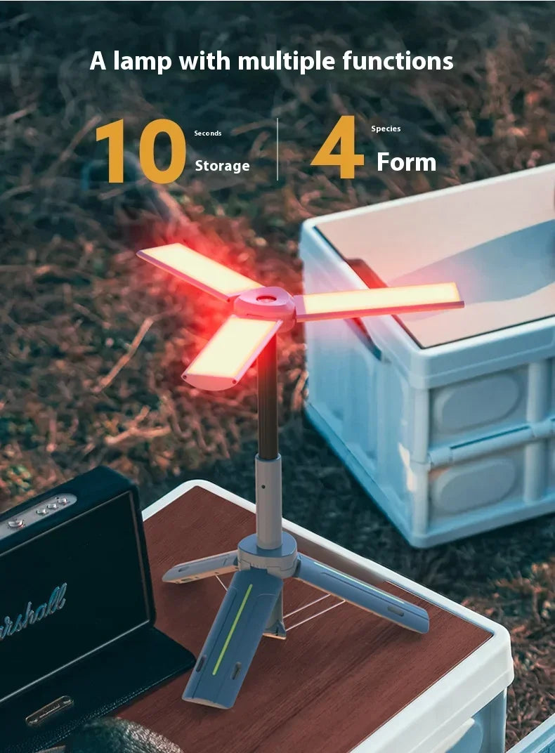 Lanterne de Camping télescopique 8000mAh, lampes de poche étanches rechargeables, lampe de Camping à intensité variable, lumière d'urgence pour Camping et randonnée