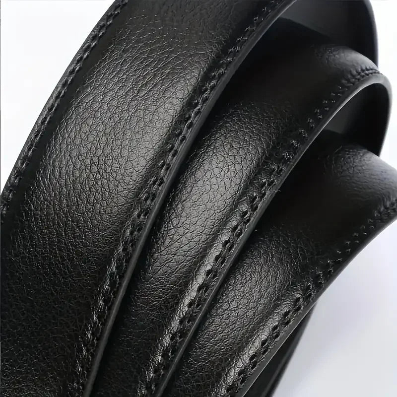 Ceinture pour hommes d'affaires de mode véritable marque de luxe ceinture à boucle en métal ceinture souple en cuir PU de haute qualité avec pantalon Cargo jean