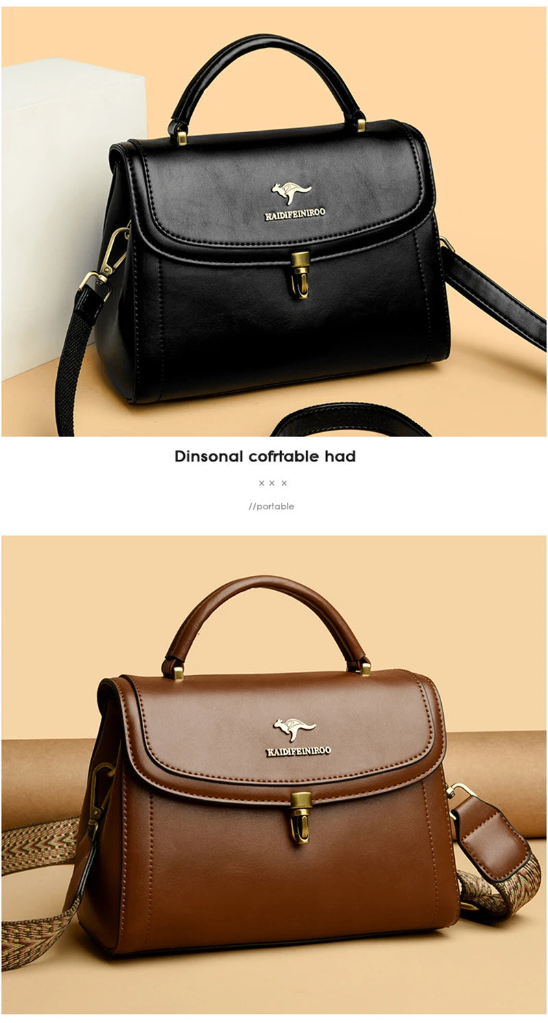 Sacs à bandoulière en cuir pour femmes, sacs à main de luxe pour dames, sac messager féminin, haute qualité, 2026
