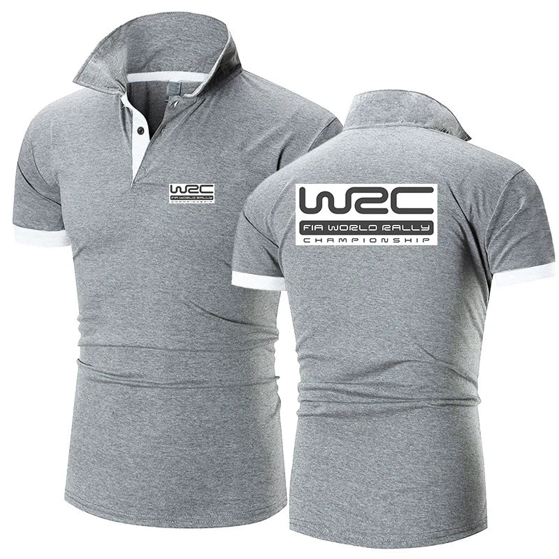 Championnat du monde des rallyes WRC nouvelle mode Polo hommes décontracté col rabattu chemise à manches courtes coupe ajustée été hauts Polo
