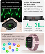 Nouvelles Montres Connectées 2026 pour Femmes, Écran Tactile Complet, Appel Bluetooth, Étanche, Suivi Sportif et de Fitness, Montres Intelligentes pour Hommes et Femmes
