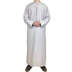 Nouveaux hommes musulmans à manches longues Robe pull Abaya Daffah Jubba Thobe Pakistan saoudien arabe caftan Islam vêtements Robe de prière Afghan