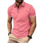 Polo à manches courtes pour hommes, t-shirt d'été à revers, respirant, basique, boutonné, haut de sport, léger, ample, nouvelle collection