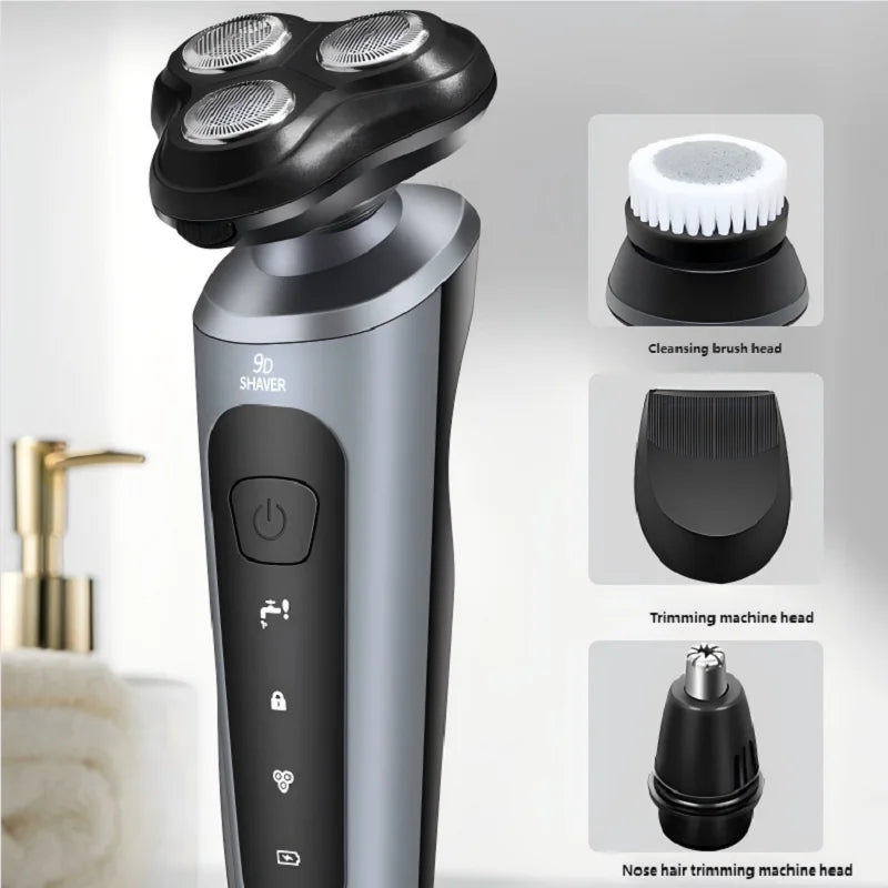 Rasoir Rechargeable Intelligent pour hommes rasoir à barbe humide/sec ABS Tondeuse dissolvant barbe rasoir Rechargeable pour peau lisse