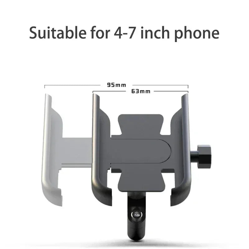 Support de téléphone universel en alliage d'aluminium pour guidon de moto, rétroviseur de vélo, support de téléphone portable pour moto