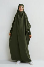 Abaya musulman à capuche manches smockées une pièce Robe de prière femmes Jilbab vêtements islamiques dubaï saoudien Robe noire modestie turque