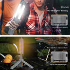 Lanterne de Camping télescopique 8000mAh, lampes de poche étanches rechargeables, lampe de Camping à intensité variable, lumière d'urgence pour Camping et randonnée