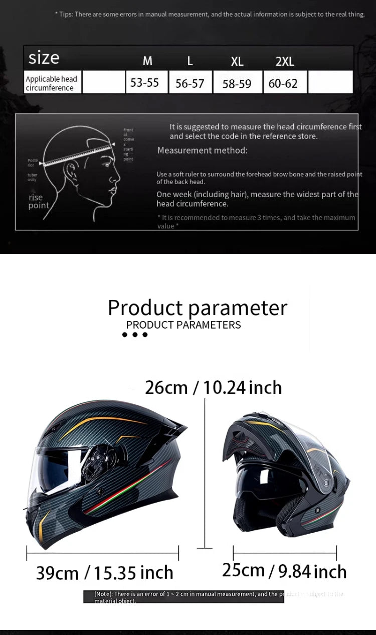 Casque rabattable casque de moto pour hommes Double lentille croisière moto de fond casque complet couvert crème solaire quatre saisons