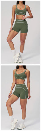 Ensemble de yoga 2 pièces pour femme, tenue de sport, vêtements de gym, ensemble soutien-gorge de sport et pantalon de course, vêtements de yoga et de sport pour femme