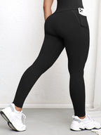 Leggings taille haute avec poches pour femmes, pantalons de Yoga extensibles, collants Push Up, Fitness, course à pied, vêtements de sport, pantalons de couleur unie