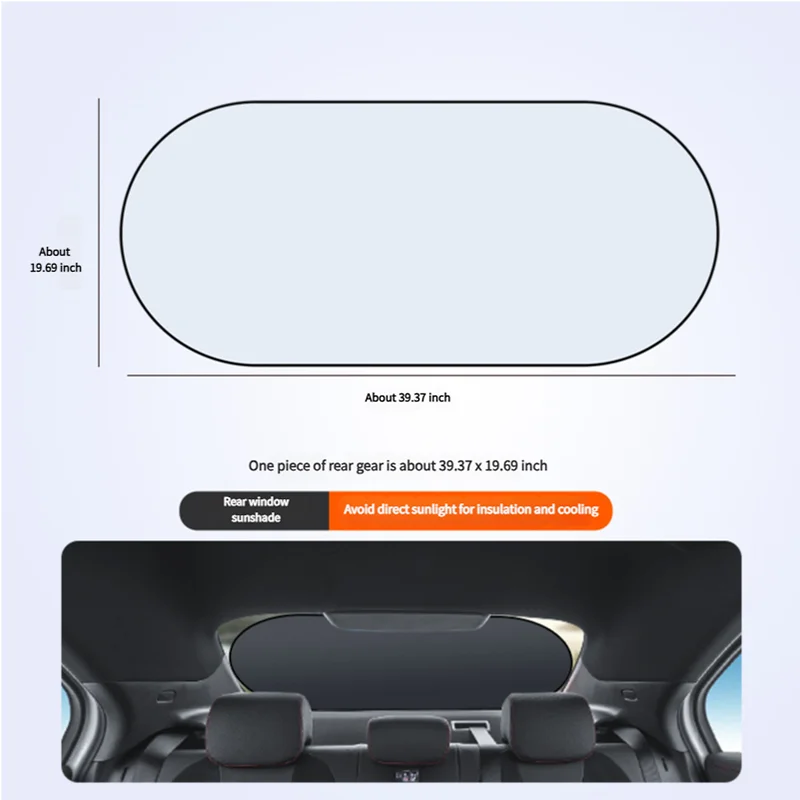 Pare-soleil réfléchissant UV pour voiture, pare-brise arrière, Protection solaire, Isolation thermique, rideaux de confidentialité pour voiture, rangement pliable