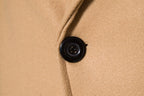 Coupe-vent long en laine à double boutonnage pour hommes, col rabattu, coupe couvertes, vêtements d'extérieur pour hommes, mode printemps, automne