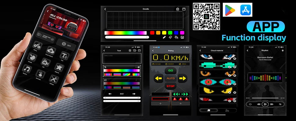 Affichage de casque LED, feu arrière de casque de Moto, voyant d'avertissement, accessoires de Moto