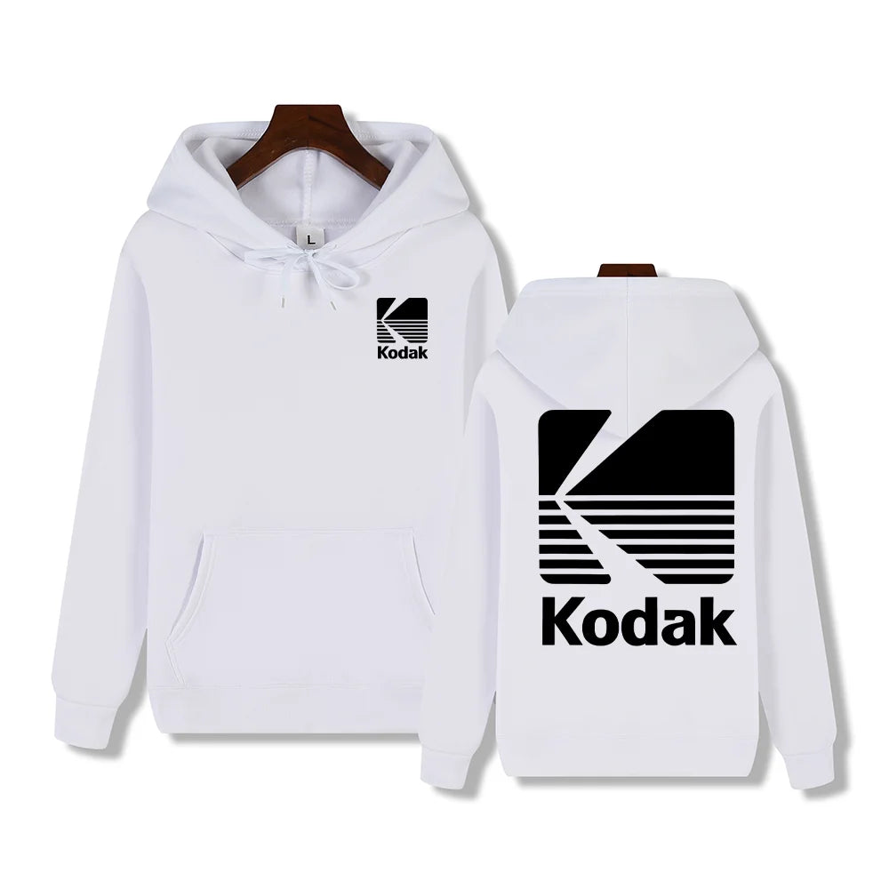 Sweat à Capuche Kodak Hip Hop Y2K — Imprimé Streetwear Rétro Homme Automne Hiver