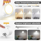 Lampes murales LED avec télécommande, appliques murales magnétiques sans fil, 3 couleurs, variable, rechargeable par USB, pour chambre à coucher, lampe de chevet