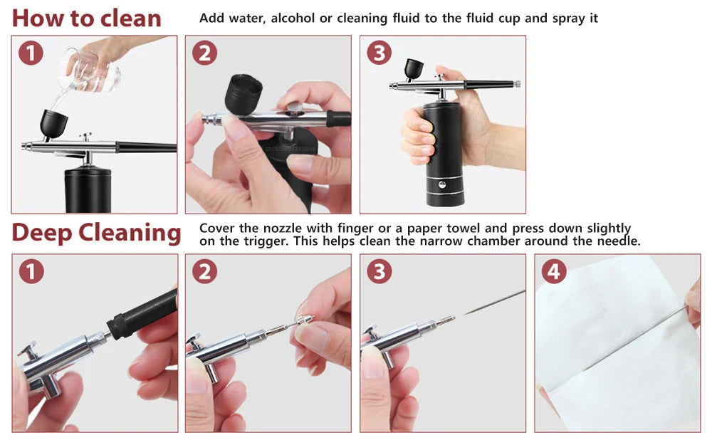 Aérographe avec compresseur aérographe peinture Mini pistolet de pulvérisation pour peinture modèle pistolet de pulvérisation aérographe compresseur pistolet de peinture