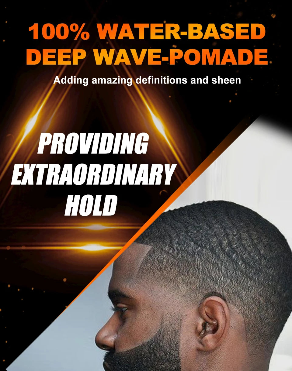 Gel ondulé 360 pour contrôle des frisottis, crème nourrissante à forte tenue pour cuir chevelu, pommade naturelle Anti-perte de cheveux en argile pour hommes noirs africains