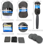 Kit de livres de lavage de voiture en microcarence, ensemble de livres de détail, outils de lavage intérieurs et extérieurs, 9 pièces