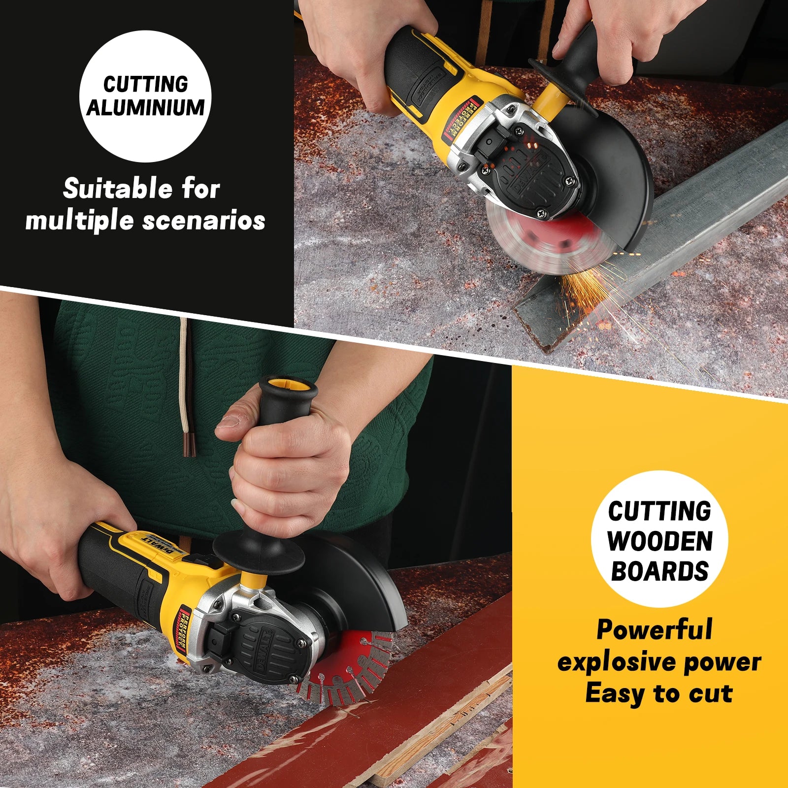 DEWALT DCG405 125mm 18V batterie au Lithium sans brosse tête plate meuleuse d'angle Machine-outil nue Machine de découpe outils électriques combo se