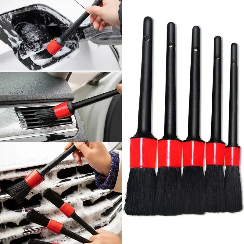 Ensemble de brosses de détail, brosses de voiture, brosse de détail de voiture pour le nettoyage de voiture, brosse de détail, brosse de roue de sortie d'air de tableau de bord