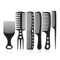 6 pièces nouveau style coiffure hommes femmes Salon de beauté cheveux coiffure brosse noire peignes brosse à cheveux