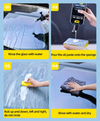 Kit d'élimination de l'huile pour vitres de voiture, élimine les taches d'eau, le film d'huile, adapté aux vitres automobiles et domestiques