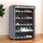 Étagère à chaussures simple avec rangement anti-poussière, armoire à chaussures multi-niveaux, support de rangement pour entrée de dortoir