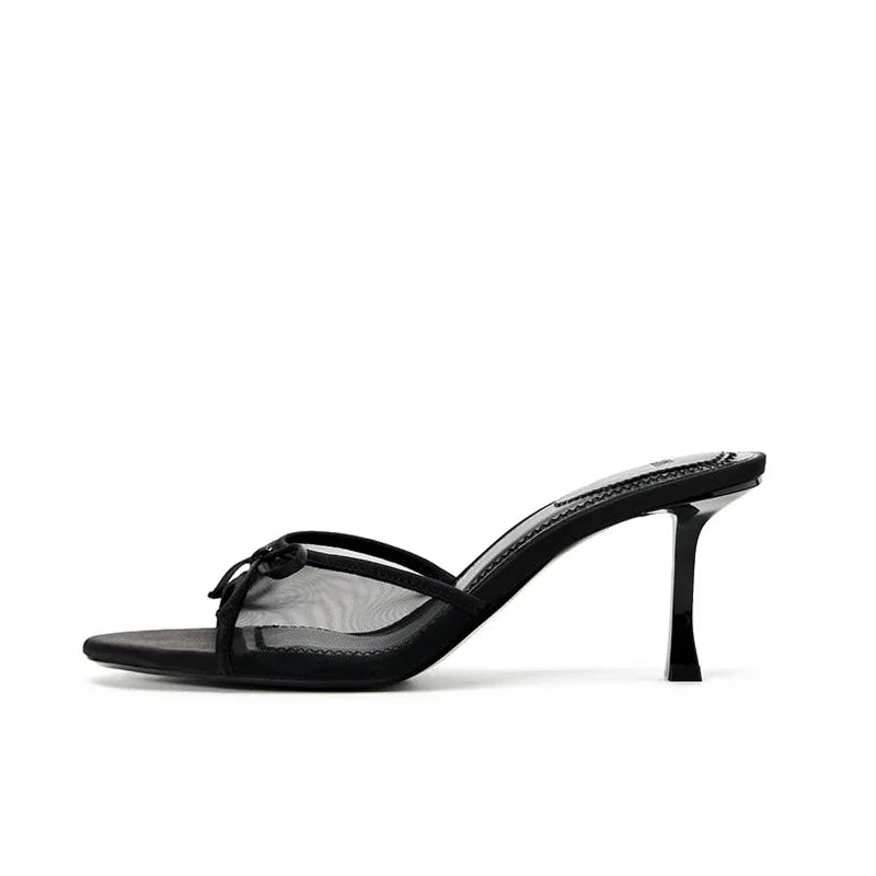 Sandales à talons hauts pour femmes, nouvelle marque de luxe, pantoufles polyvalentes, simples et fines, été 2026