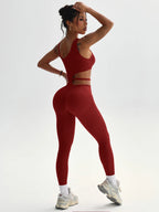 Beau design au dos, leggings de yoga sexy une pièce, adaptés aux combinaisons de sport respirantes et à séchage rapide pour femmes.