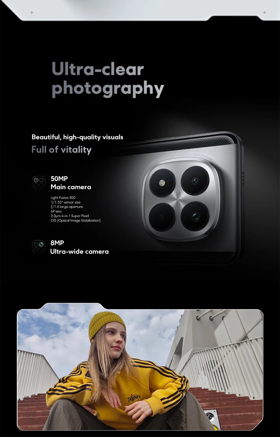 Nouveau smartphone POCO M8 Pro 5G version globale, Snapdragon 7s Gen 4, HyperCharge 100W, 6500mAh, écran 6,83 pouces 1,5K, NFC