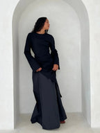 Musulman moyen-orient arabe dubaï Abayas pour femmes haut avec jupe deux pièces ensemble modeste Ramadan caftan Robe Femme vêtements islamiques