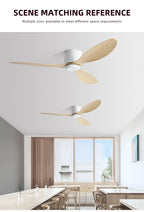 FUMANJIA Ventilateur de plafond CC ultra fin avec télécommande – Silencieux à 6 vitesses, 3 pales ABS, idéal pour les plafonds bas et les espaces minimisés (sans lumière)