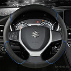 Housse de volant de voiture en cuir PU 38cm pour Suzuki Swift 2011-2016 Vitara 2015-2019 Celerio 2015 - 2019 SX4 S-CROSS 2013-2019
