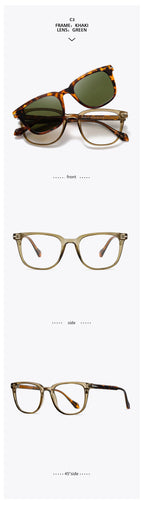 KANSEPT carré hommes lunettes de soleil femmes Lunettes de lecture magnétique Clip-on Lunettes femmes monture de Lunettes Lunettes myopie lentilles