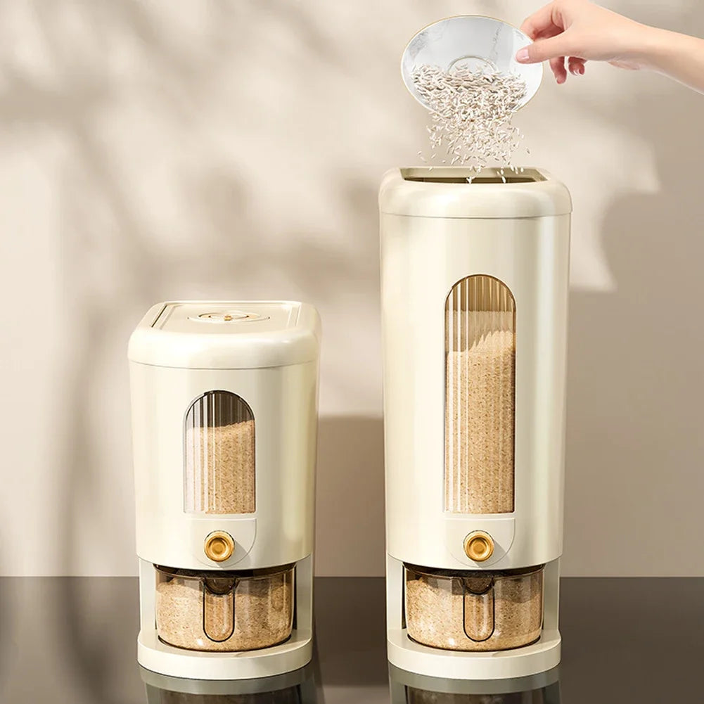 Conteneur de stockage d'aliments secs pour la cuisine à domicile, distributeur d'insecte vert, boîte de rangement de céréales, grande capacité, 5 kg, 10kg, E27
