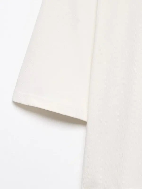 T-shirt asymétrique à manches mi-longues pour femmes, avec garniture en dentelle, pour la rentrée scolaire, tenue décontractée quotidienne, haut polyvalent à la mode, 4 couleurs