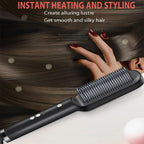 Outils professionnels de coiffure - Appareil de lissage des cheveux pour salons de beauté - Peigne et brosse lissante chauffante pour cheveux
