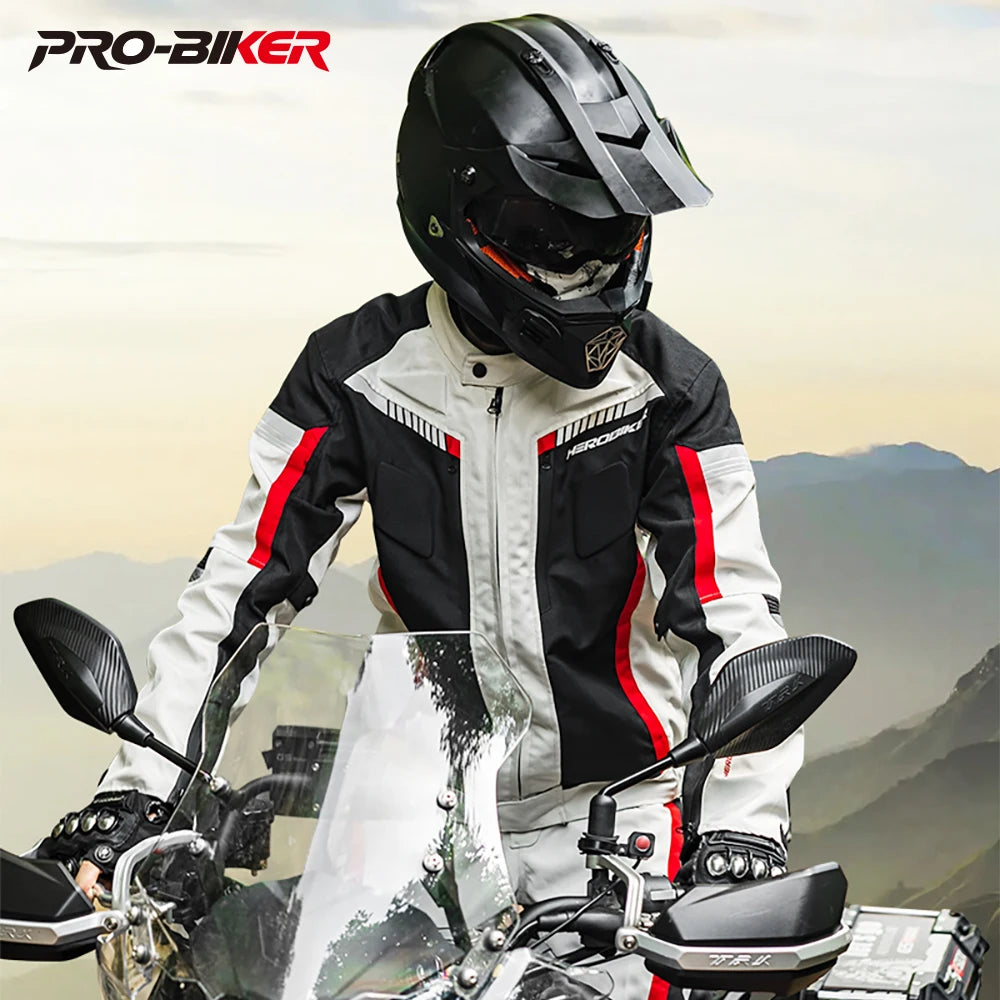 HEROBIKER veste de Moto imperméable homme veste de course pantalon de Moto portable vêtements de Moto avec Protection EVA