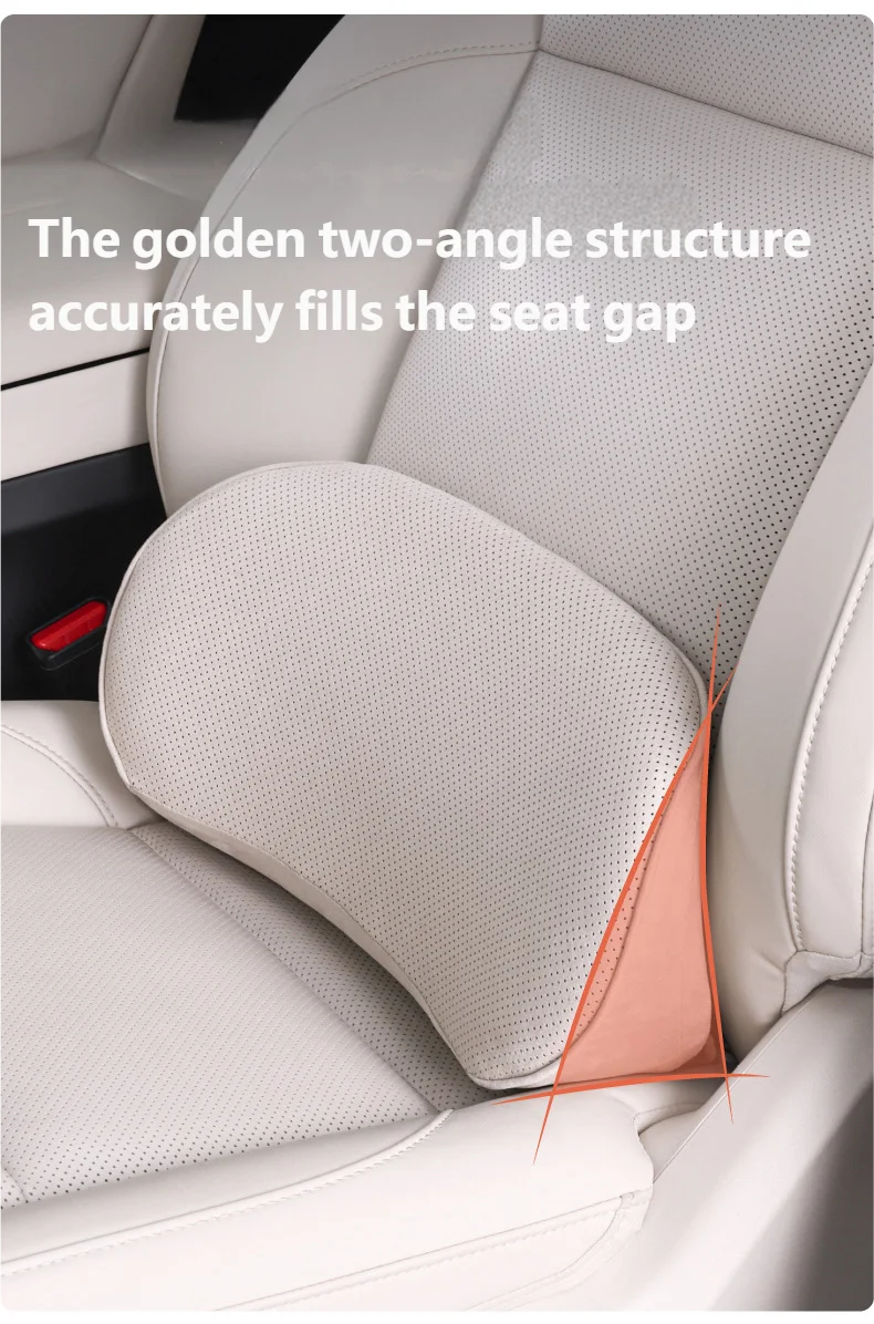 Coussin de soutien lombaire en mousse à mémoire de forme pour voiture, oreiller de taille, dossier de siège de conducteur, Support de dos de voyage, accessoires d'intérieur automobile, confort