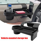 Boîte de rangement pour voiture avec porte-gobelet, porte-boissons, fente pour téléphone, support de rangement suspendu pour accessoires intérieurs de véhicule