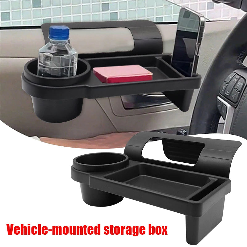 Boîte de rangement pour voiture avec porte-gobelet, porte-boissons, fente pour téléphone, support de rangement suspendu pour accessoires intérieurs de véhicule