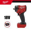 Milwaukee – clé électrique sans fil 400N, sans balais, 1/2, pour réparation de voitures et de camions, tournevis, perceuse à percussion, rechargeable, pour batterie 18V