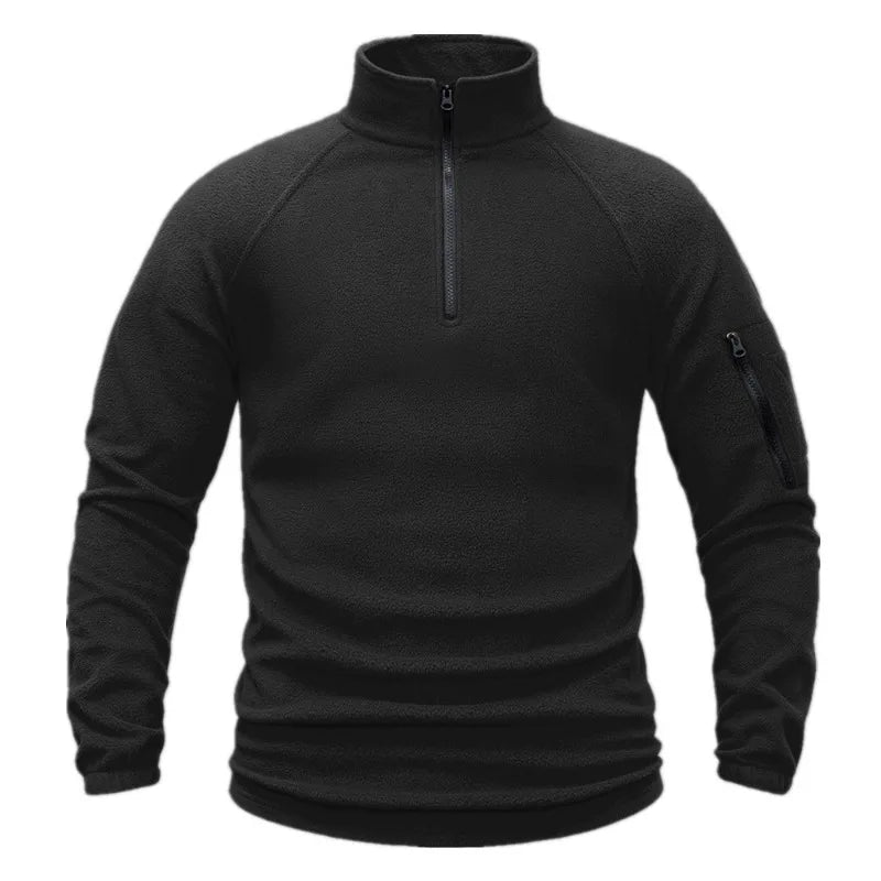 Vestes polaires tactiques pour hommes, vêtements militaires, vestes chaudes, pull à fermeture éclair, coupe-vent, sweat-shirt thermique de randonnée, manteaux épais