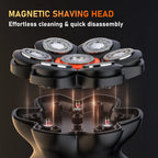 MAXGROOM 7D tête rasoirs pour hommes chauve humide/sec rasoir électrique tondeuse à cheveux USB LED Rechargeable affichage tondeuse à barbe étanche