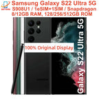 Samsung Galaxy S22 Ultra 5G S908U1 6.8 "AMOLED 8/12GB 12/128/256/512GB ROM Snapdragon NFC S Pen téléphone portable débloqué d'origine