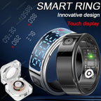 Anneau intelligent avec écran d'affichage et tactile, gestionnaire de santé, vidéo de balayage de gestes, étanche 5 ATM pour hommes et femmes, Smartring 2026, nouveau