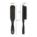 Manche en bois poils de sanglier barbe brosse outil de rasage brosse à cheveux en bois courbé hommes barbe rasage brosse coiffeur moustache brosses