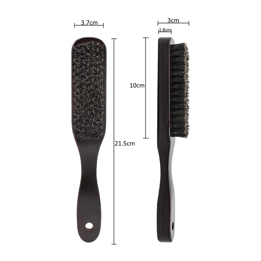 Manche en bois poils de sanglier barbe brosse outil de rasage brosse à cheveux en bois courbé hommes barbe rasage brosse coiffeur moustache brosses